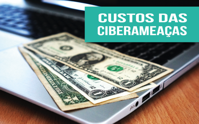 Quais os custos das ciberameaças para seu negócio? - Na foto, um computador com dinheiro sobre ele