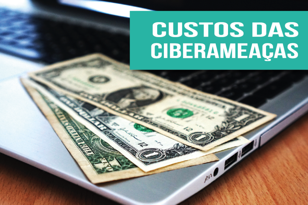 Quais os custos das ciberameaças para seu negócio? - Na foto, um computador com dinheiro sobre ele